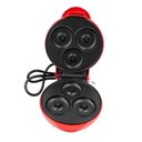 Ver imagem 5 de Mini Maquina Forma Elétrica Retro de Fazer Waffles Donuts Rosquinhas Vermelho