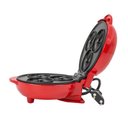 Ver imagem 6 de Mini Maquina Forma Elétrica Retro de Fazer Waffles Donuts Rosquinhas Vermelho