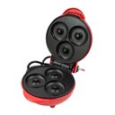 Ver imagem 3 de Mini Maquina Forma Elétrica Retro de Fazer Waffles Donuts Rosquinhas Vermelho