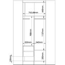 Ver imagem 5 de Guarda Roupa Modulado de Canto 2 Portas 2 Gavetas Closet Infinity Móveis Castro