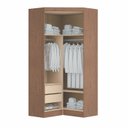 Ver imagem 2 de Guarda Roupa Modulado de Canto 2 Portas 2 Gavetas Closet Infinity Móveis Castro