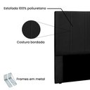 Ver imagem 2 de Cabeceira Cama Box Casal King 195cm Anya Corino - Loja Sheep