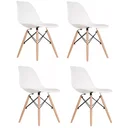 Ver imagem 7 de Conjunto Mesa de Jantar 1 Banco Industrial Kit 4 Cadeiras Base Madeira Yescasa Preto