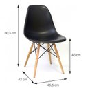 Ver imagem 3 de Conjunto Mesa de Jantar 1 Banco Industrial Kit 4 Cadeiras Base Madeira Yescasa Preto
