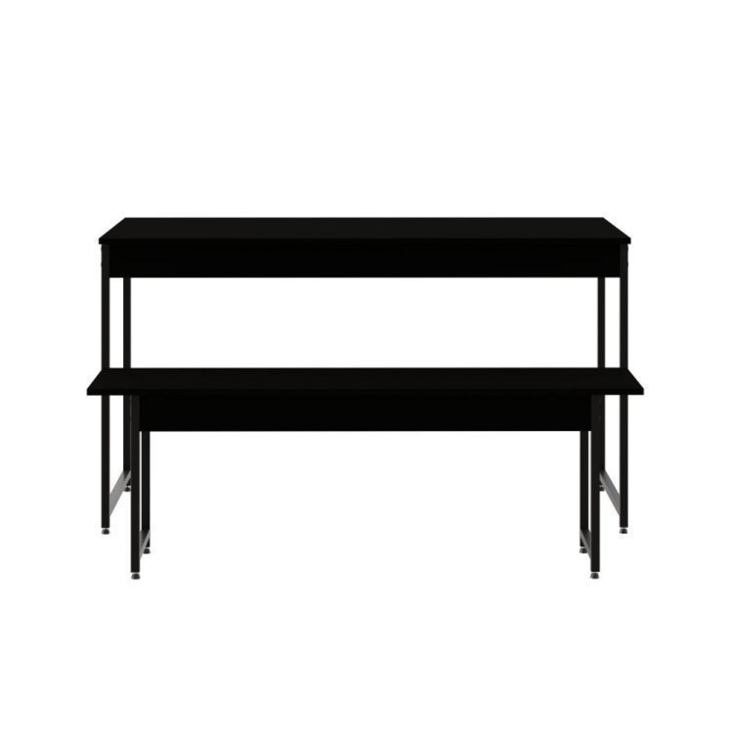 Conjunto Mesa de Jantar 1 Banco Industrial Kit 4 Cadeiras Base Madeira Espresso Móveis - 6