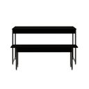 Ver imagem 6 de Conjunto Mesa de Jantar 1 Banco Industrial Kit 4 Cadeiras Base Madeira Yescasa Preto