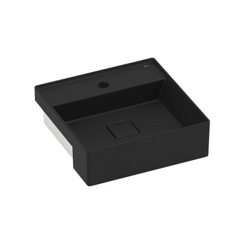 Cuba de Semiencaixe Roca Terra T10 40x40 A32722P080 Quadrada com Mesa Matte Black