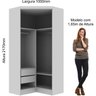 Guarda Roupa Modulado de Canto 2 Portas 2 Gavetas Closet Infinity  - 3