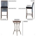 Ver imagem 2 de Mesa Bistro e 4 Banquetas Roma Marrom Corda Náutica 12 Trama Original