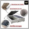 Cama Box Baú King Bipartido 96 Diversas Cores (193x203x42):corino Branco/king - 8