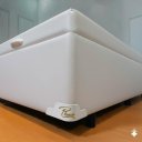Ver imagem 6 de Cama Box Baú King Bipartido 96 Diversas Cores (193x203x42):corino Branco/king