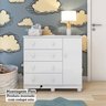 Quarto de Bebê Completo com Guarda-roupa 4 Portas Cômoda e Berço 100% Mdf Mimo Espresso Móveis - 6