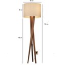 Ver imagem 3 de Abajur de Canto com pes de madeira e cupula redonda