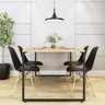 Conjunto Mesa de Jantar Industrial 4 Cadeiras Base Madeira Eames Espresso Móveis - 2