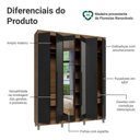 Ver imagem 6 de Guarda-Roupa Casal com Pés 6 Portas Batentes com Espelho Venus Madesa
