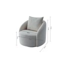 Ver imagem 3 de Poltrona Decorativa Orgânica Giratória Boucle Bege Cali Estofama