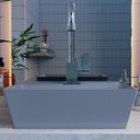 Ver imagem 3 de Cuba de Apoio Angular Quadrada para Banheiro Lavabo Volcano C01 Aq33w Cinza - Lyam