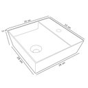 Ver imagem 5 de Cuba de Apoio Angular Quadrada para Banheiro Lavabo Volcano C01 Aq33w Cinza - Lyam