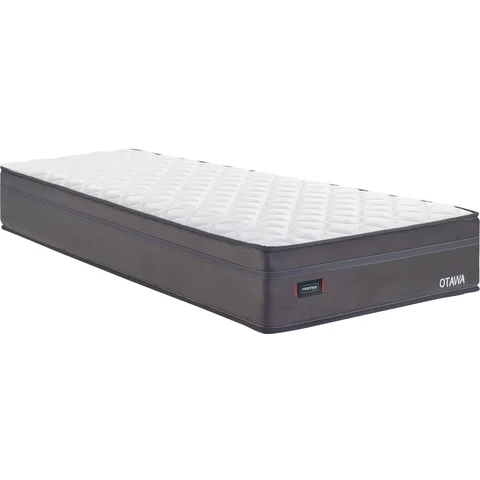 Colchão Solteiro Molas Bonnel 88x188x26cm Otawa Mannes Cinza/Branco