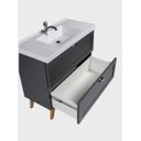 Ver imagem 5 de Gabinete para Banheiro com Cuba 80cm Retro Mdf Milano - On Móveis Cor:grafite