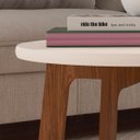 Ver imagem 7 de Mesa de Centro Jasmin 100% Mdf Off White/cedro - Artely