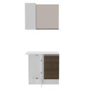 Ver imagem 2 de Conjunto Canto Reto Smart Mdf 2 Portas Nicho Crema Madesa