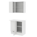 Ver imagem 6 de Conjunto Canto Reto Smart Mdf 2 Portas Nicho Crema Madesa