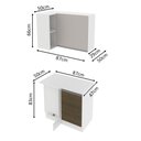 Ver mais imagens de Conjunto Canto Reto Smart Mdf 2 Portas Nicho Crema Madesa