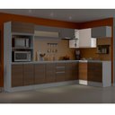 Ver imagem 7 de Conjunto Canto Reto Smart Mdf 2 Portas Nicho Crema Madesa