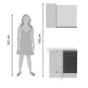 Ver imagem 4 de Conjunto Canto Reto Smart Mdf 2 Portas Nicho Crema Madesa