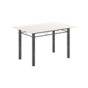 Ver imagem 4 de Conjunto de Mesa Tubular 120cm x 75cm Tampo em Vidro com 4 Cadeiras Iris B Prata/Preto