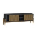 Ver imagem 5 de Rack Ripado para TV até Polegadas MDF 160cm Pés em Madeira Maciça 55 Polegadascom 2 Portas de Correr