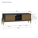 Ver imagem 4 de Rack Ripado para TV até Polegadas MDF 160cm Pés em Madeira Maciça 55 Polegadascom 2 Portas de Correr