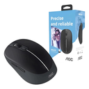 Ver imagem 1 de Mouse sem Fio 2.4ghz Óptico 1600dpi Usb Receptor – Cinza com Preto para Notebook e Pc