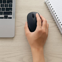Ver imagem 2 de Mouse sem Fio 2.4ghz Óptico 1600dpi Usb Receptor – Cinza com Preto para Notebook e Pc