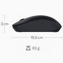 Ver imagem 4 de Mouse sem Fio 2.4ghz Óptico 1600dpi Usb Receptor – Cinza com Preto para Notebook e Pc