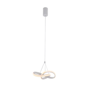 Pendente Led Ø20×18cm 20w 1400lm 3000k Bivolt Metal Branco e Silicone