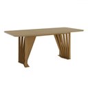 Ver imagem 2 de Mesa de Madeira Adriana 200 Cm com Vidro Nature - Henn