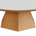 Ver imagem 5 de Mesa de Centro para Sala de Estar Redonda 90cm Seul D03 Off White Freijó - Lyam Decor