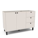 Ver imagem 2 de Balcão sem Tampo 2 Portas 3 Gavetas Off White Branco Yescasa