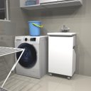 Ver imagem 5 de Nicho para Tanque Lavanderia Modelo sem Perfil Gabinete Embutir Multiuso Armário
