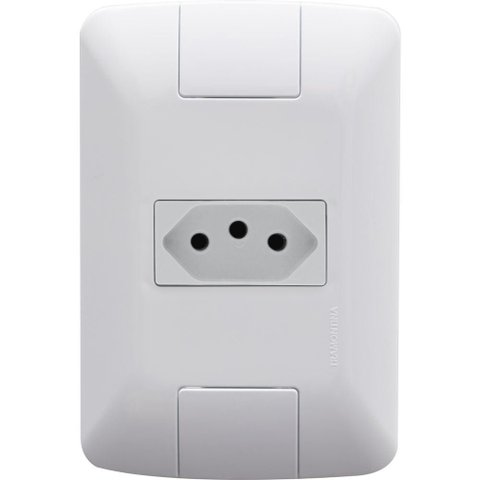Kit 12 Conjunto 4x2 1 Tomada 2p+t Tramontina 10a 250v Branco