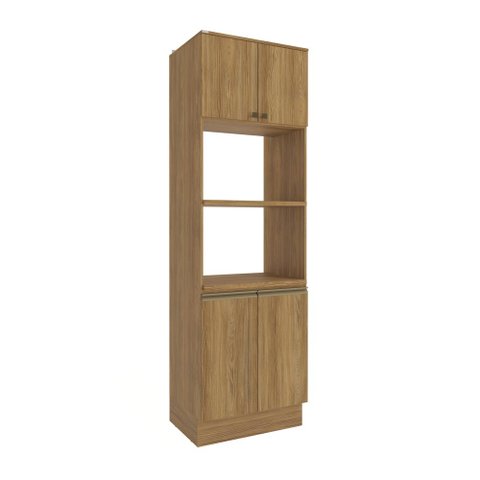 Kit 2 Fornos Celeste Kappesberg 100% Mdf 4 Portas Nogueira 70cm