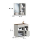 Ver imagem 3 de Conjunto para Banheiro Gabinete Suspenso 60cm com Espelheira Bahamas Bege/Arenas