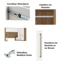 Ver imagem 3 de Guarda Roupa Dormitório Modulado Irlanda Casal/queen Canto - Amêndola Touch e Branco - Roupeiro Demo