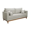 Ver imagem 3 de Kit Sofá 3 Lugares E 2 Poltronas Beny - Suede Bege