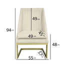 Ver imagem 4 de Kit 06 Cadeiras Para Sala De Jantar Ana Base de ferro Suede Bege - D'Classe Decor