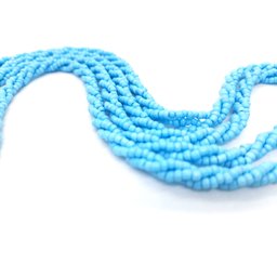 Guia Brajá 3 Fios Trançado Ogum Azul 60 cm Umbanda - 3