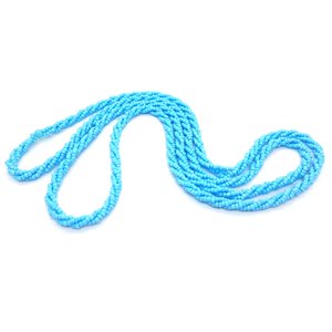 Guia Brajá 3 Fios Trançado Ogum Azul 60 cm Umbanda