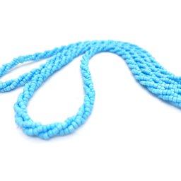 Guia Brajá 3 Fios Trançado Ogum Azul 60 cm Umbanda - 2